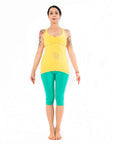 Leggings Yoga Verde Corto - Fascia Alta - Anahata Chakra