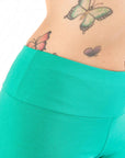 Leggings Yoga Verde Corto - Fascia Alta - Anahata Chakra