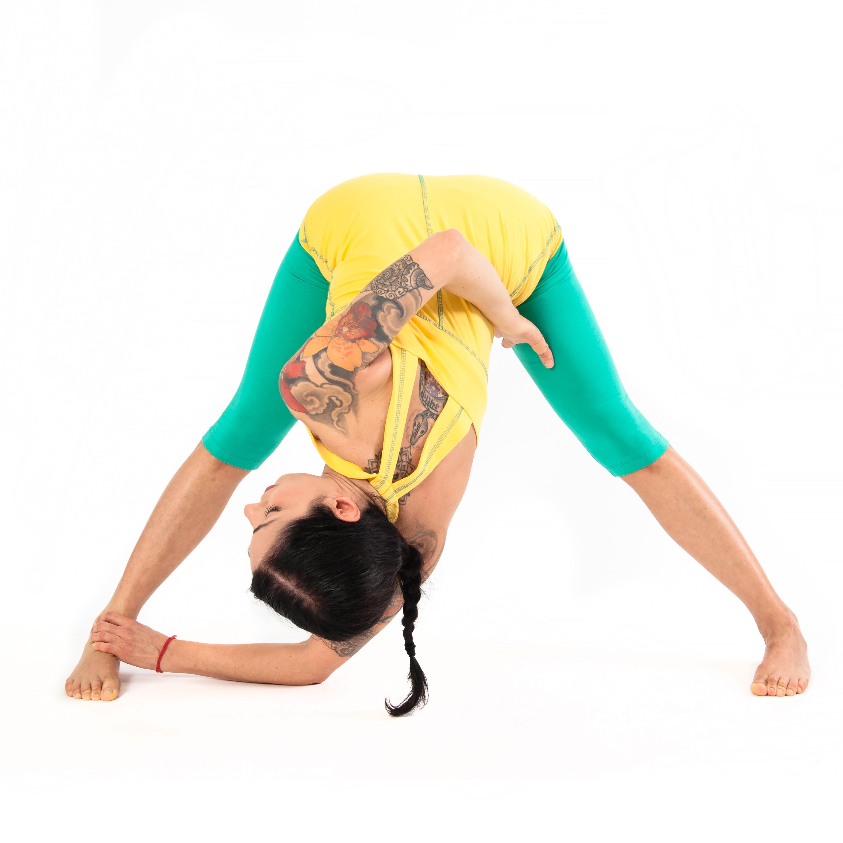 Legging Yoga Corto Verde - Linea Chakra