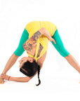 Leggings Yoga Verde Corto - Fascia Alta - Anahata Chakra