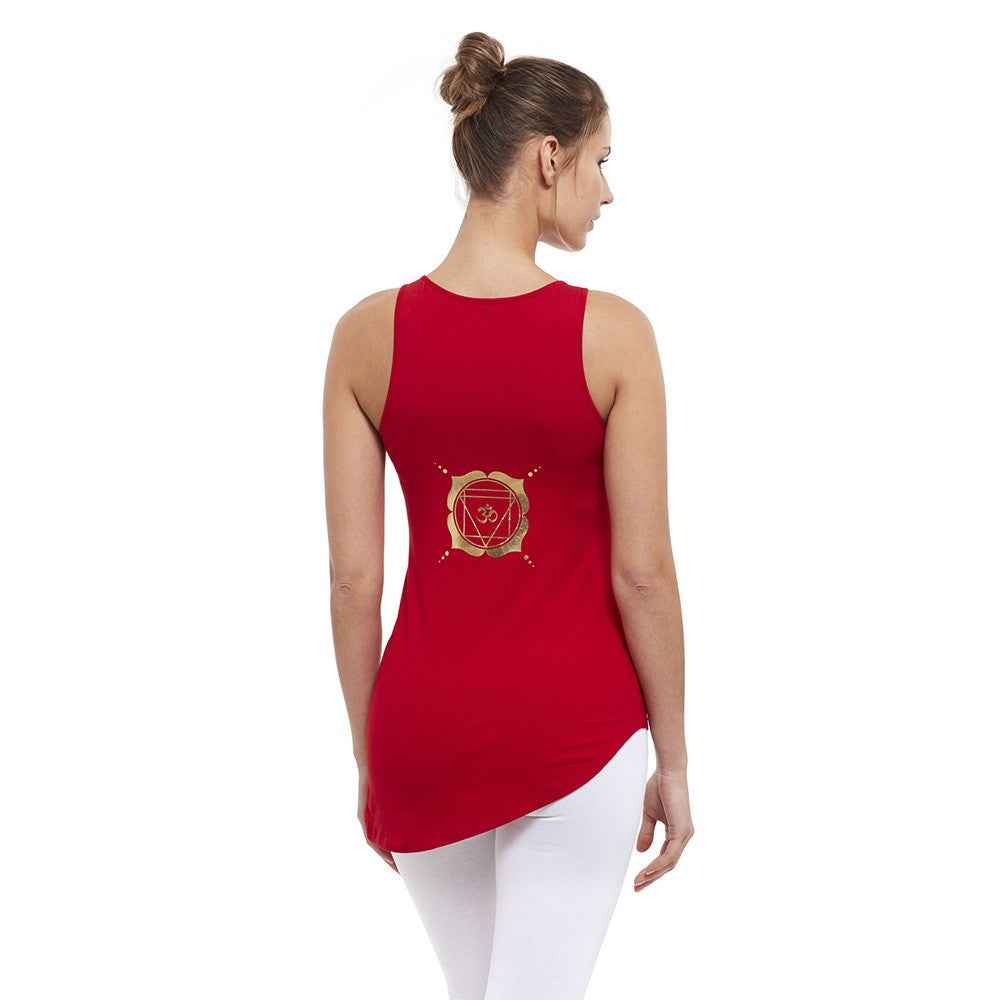 Canotta Yoga rossa Muladhara Chakra