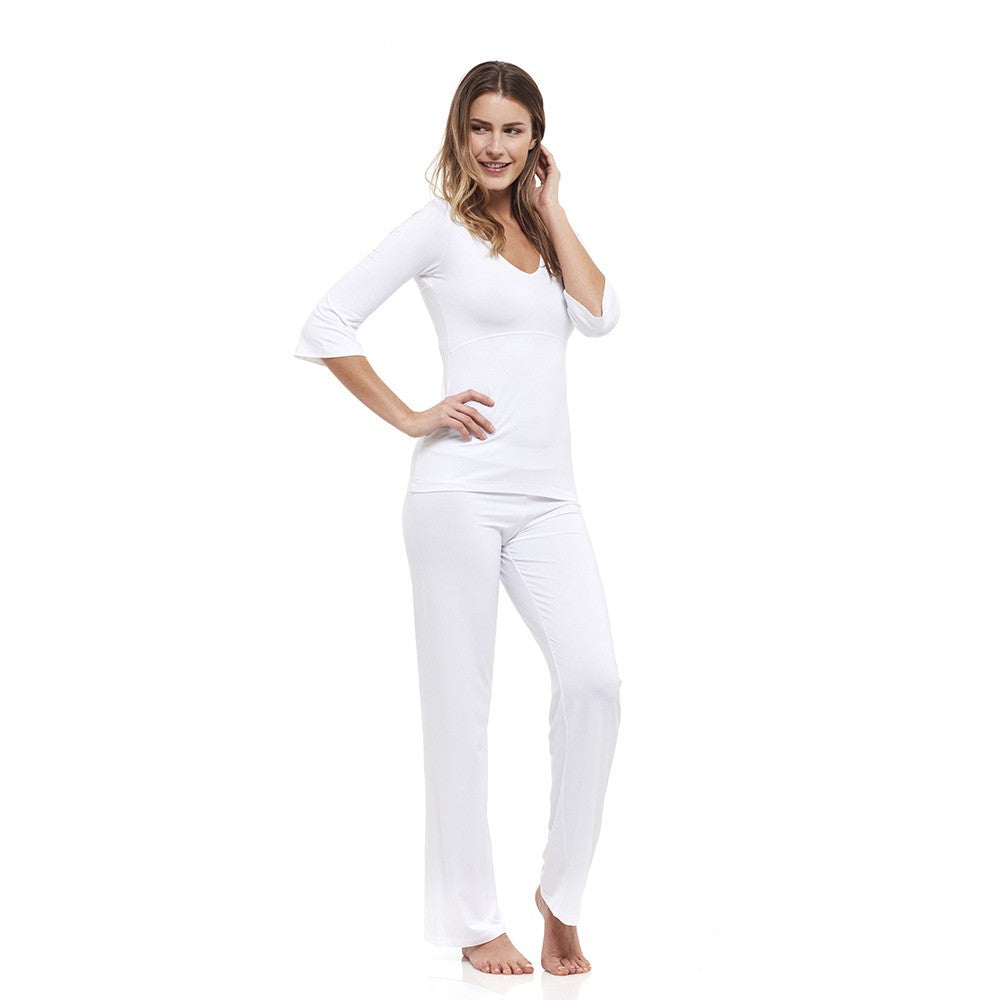 Canotta B-Soul bianca maniche 3/4  a campana - Relax