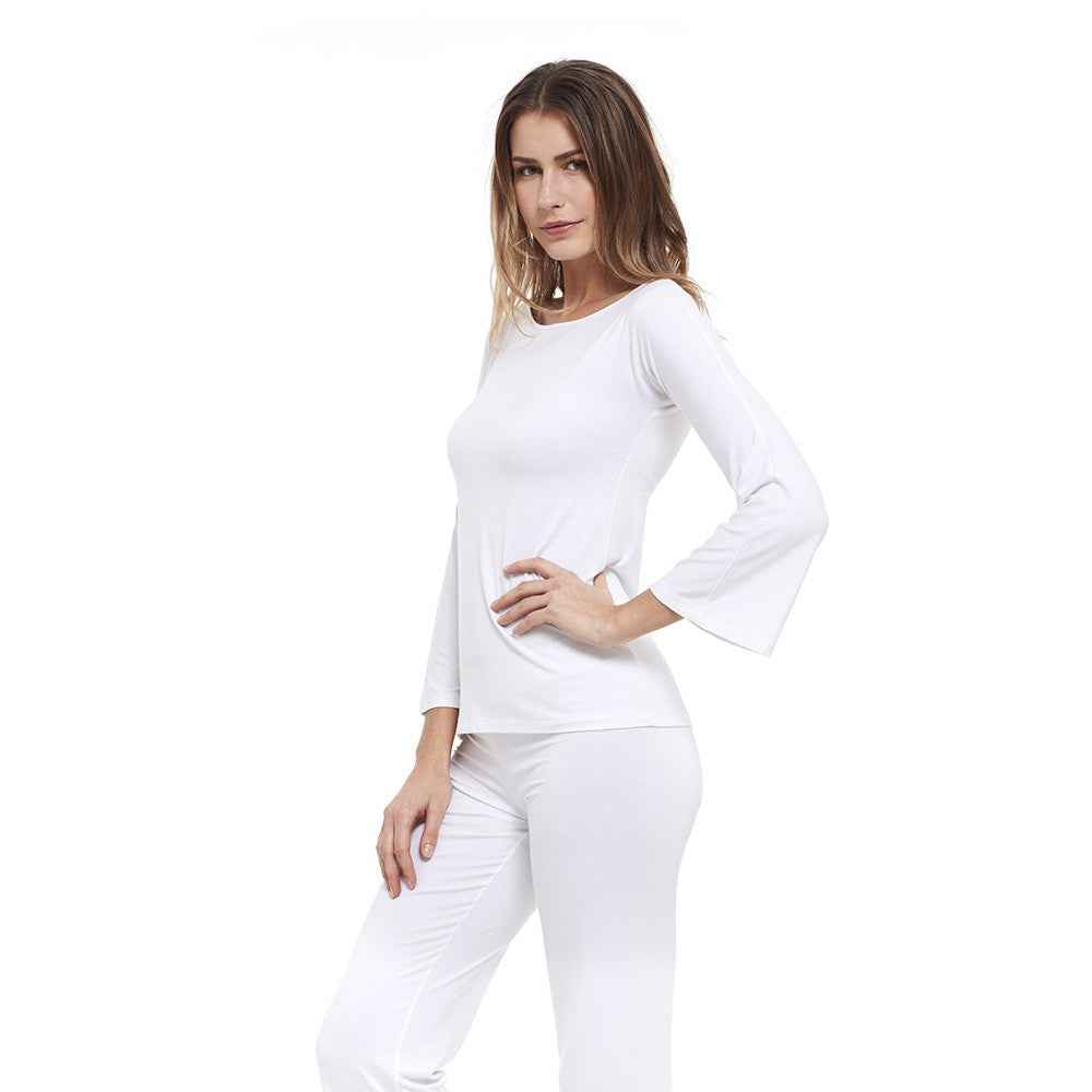 Maglia con scollo a barchetta e ricamo - Relax