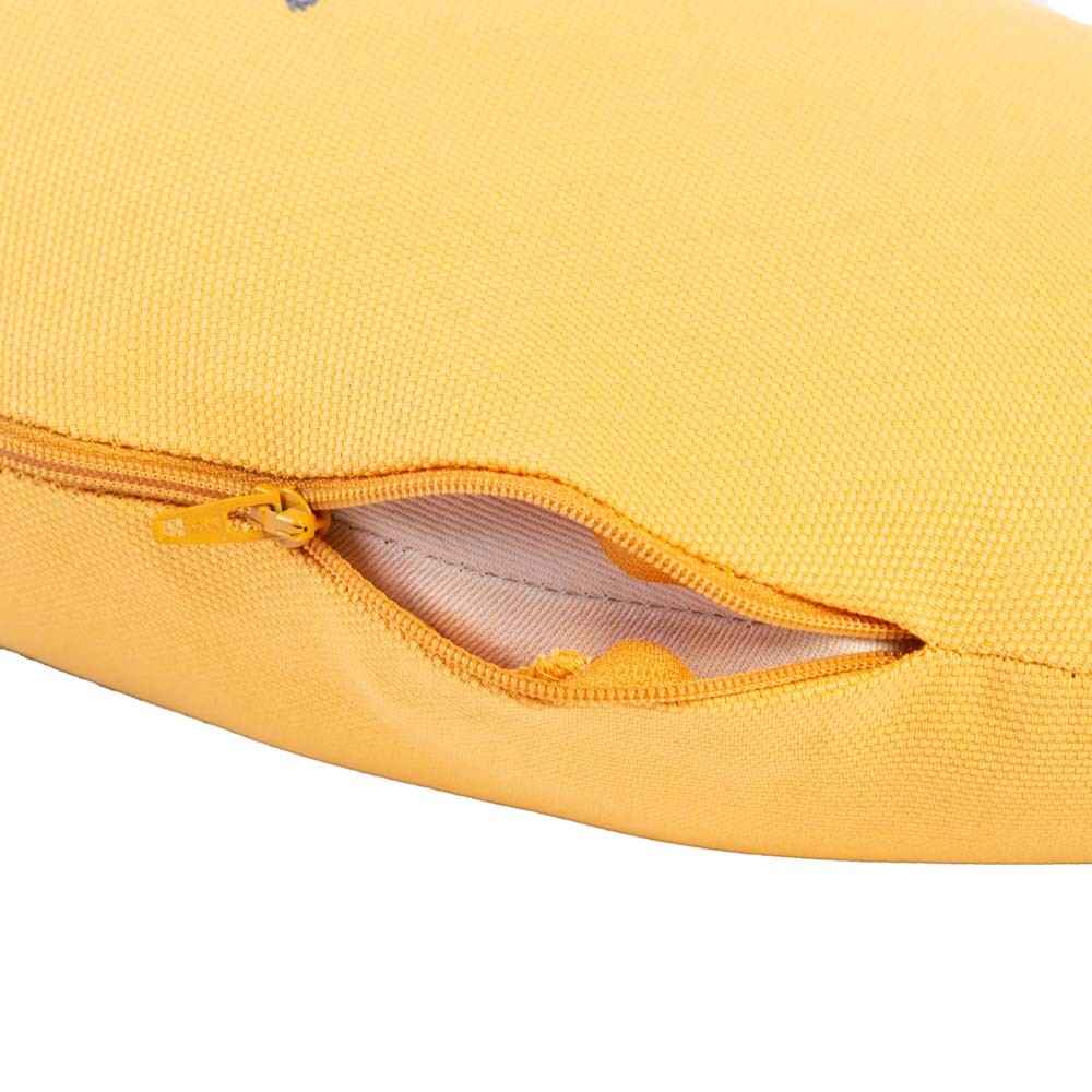 Cuscino Da Meditazione Rotondo Dualseele - Lavabile In Cotone, Riempito Con Buccia Di Grano Saraceno, Giallo