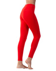 High-Waisted Yoga Leggings With Embroidery - Microdream