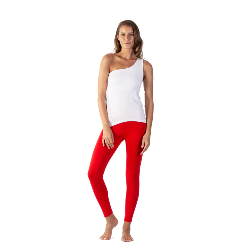 High-Waisted Yoga Leggings With Embroidery - Microdream