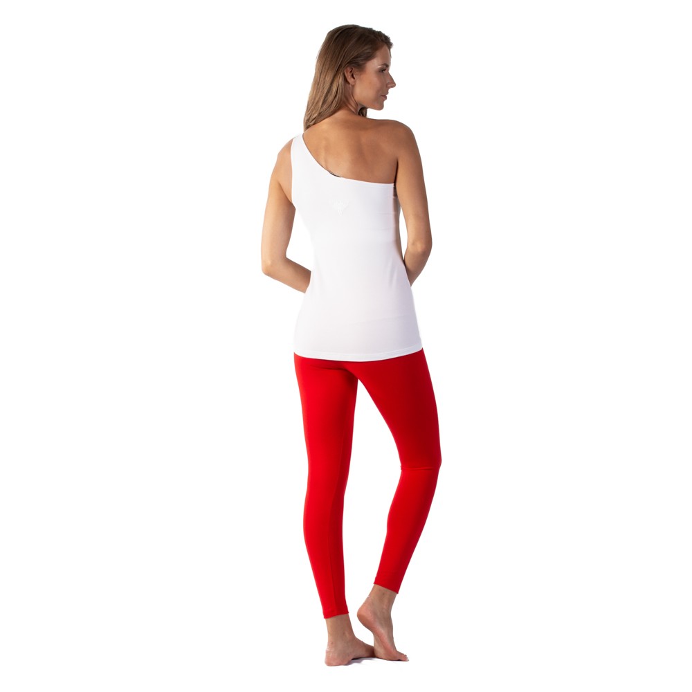 High-Waisted Yoga Leggings With Embroidery - Microdream