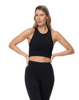 Dylan Crop Bra (Black) - Girlfriend Collective