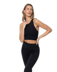 Dylan Crop Bra (Black) - Girlfriend Collective