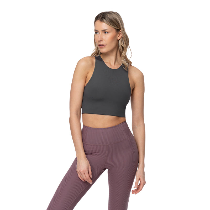 Dylan Crop Bra (Black) - Girlfriend Collective