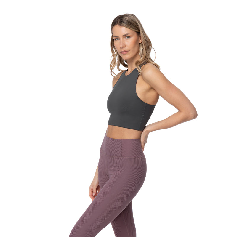 Dylan Crop Bra (Black) - Girlfriend Collective