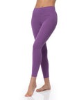 High-Waisted Yoga Leggings With Embroidery - Microdream