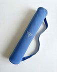 Porta tappetino yoga in cotone e con ricamo - Ocra