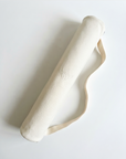 Porta tappetino yoga in cotone e con ricamo - Ocra