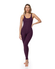 Scoop back unitard Girlfriend Collective - Plum