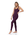 Scoop back unitard Girlfriend Collective - Plum