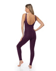 Scoop back unitard Girlfriend Collective - Plum