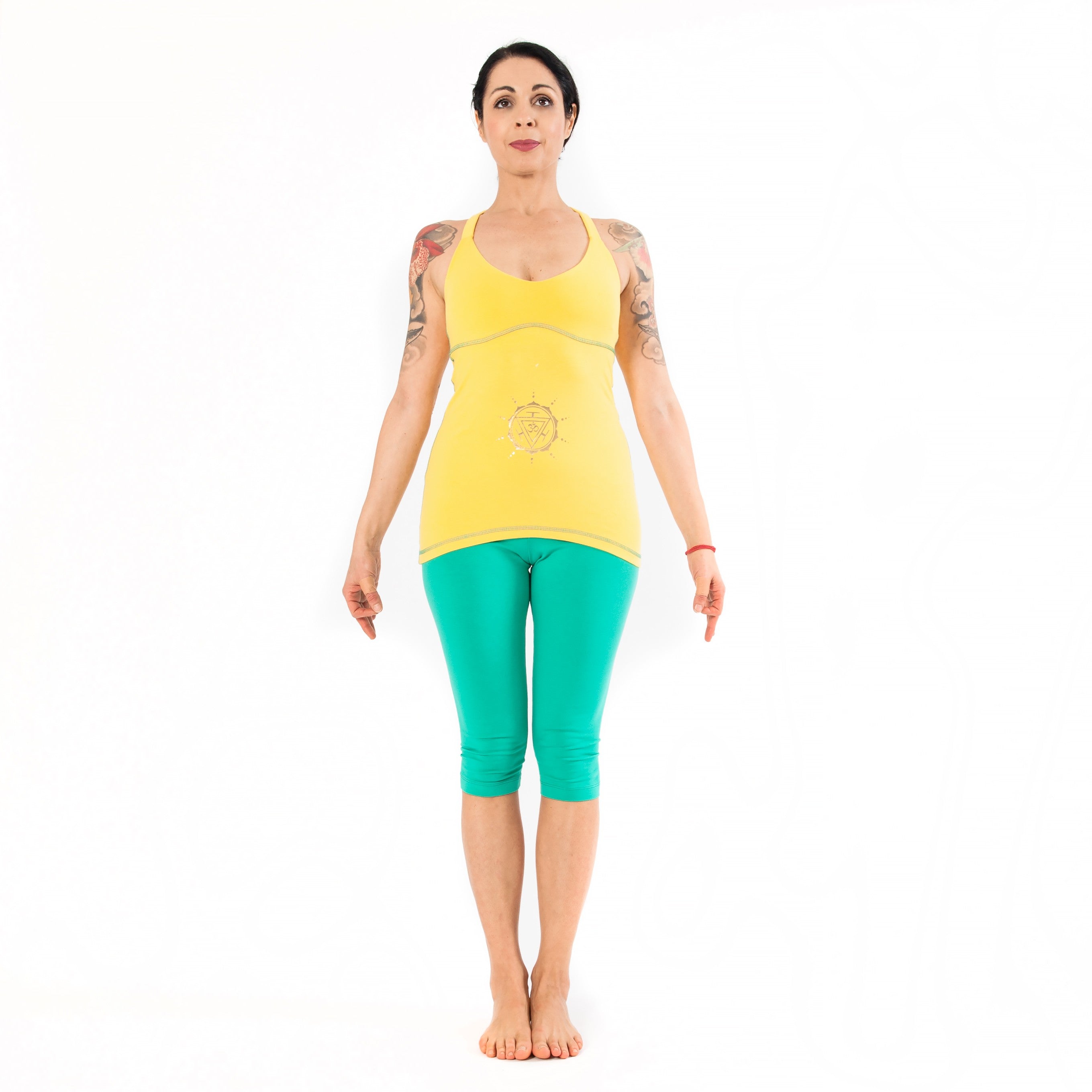 Legging Yoga Corto Verde - Linea Chakra