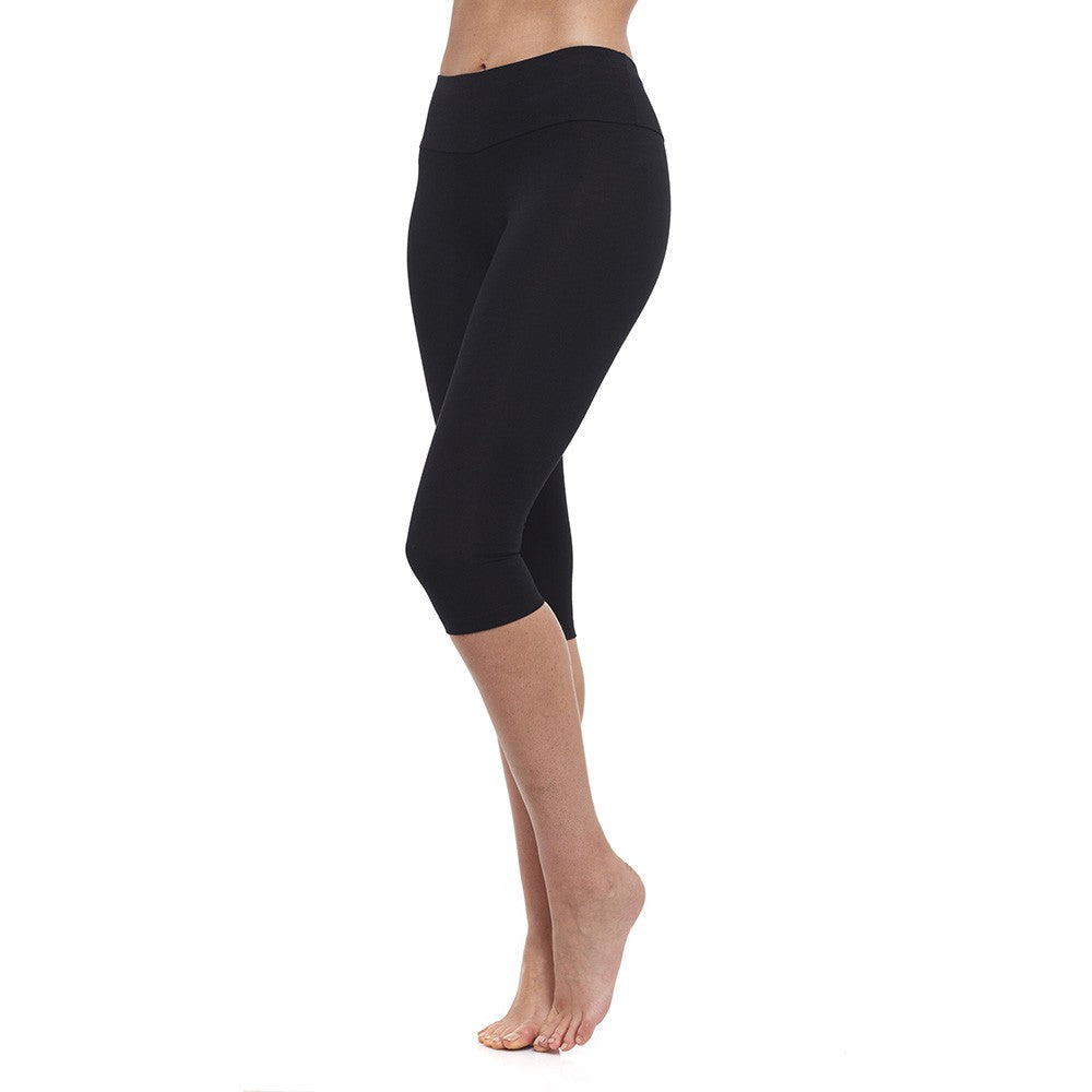 Vita alta - leggings Yoga Corto Nero - Yoga Essential