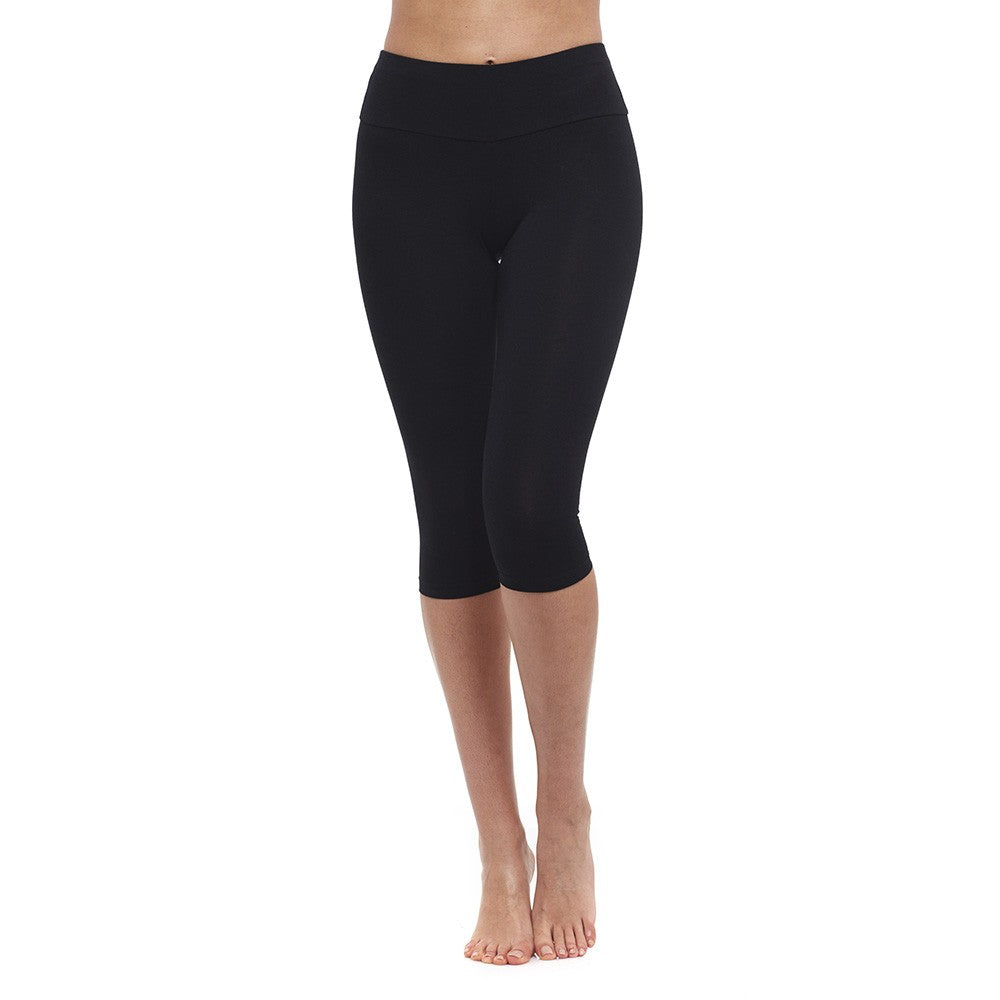 Vita alta - leggings Yoga Corto Nero - Yoga Essential