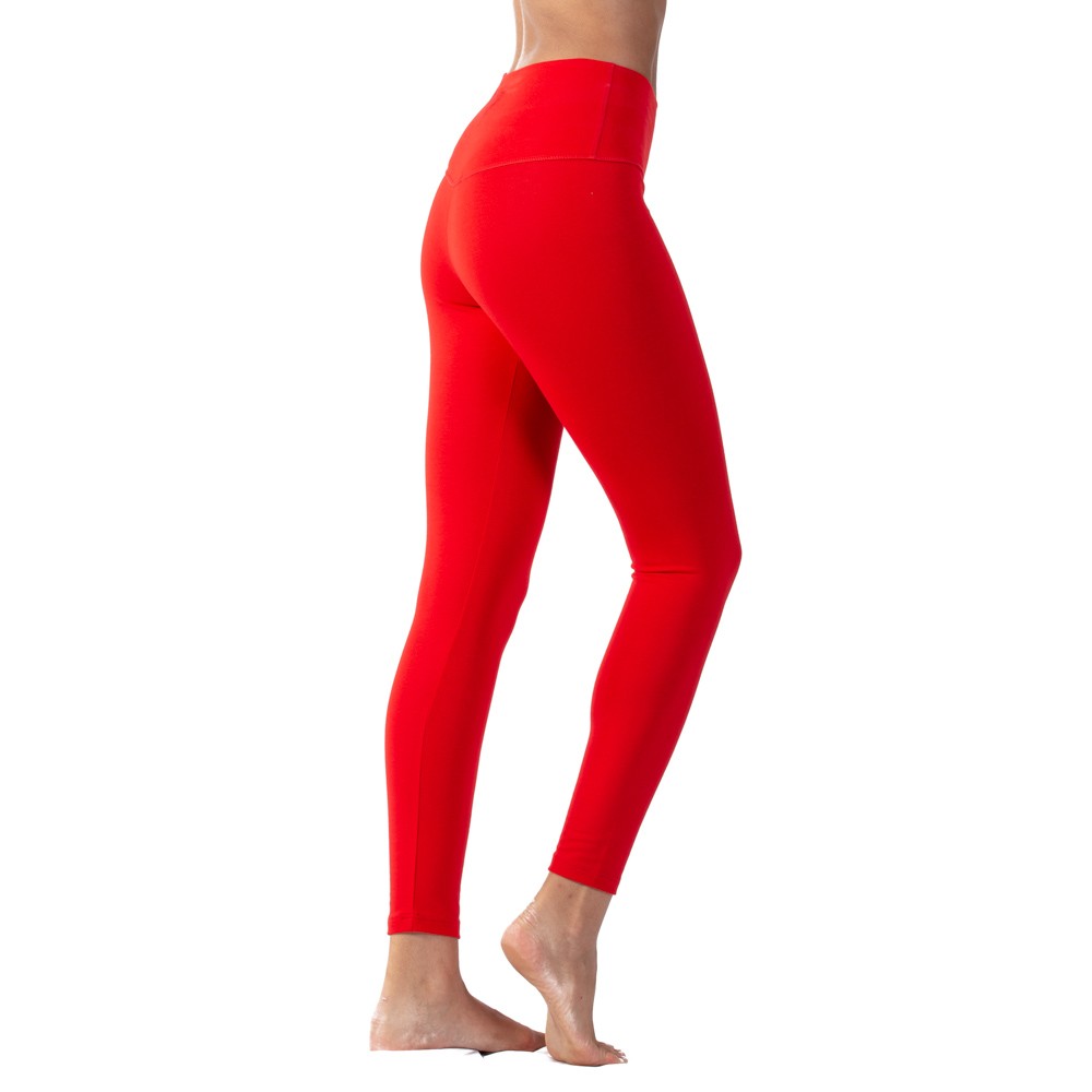 High-Waisted Yoga Leggings With Embroidery - Microdream