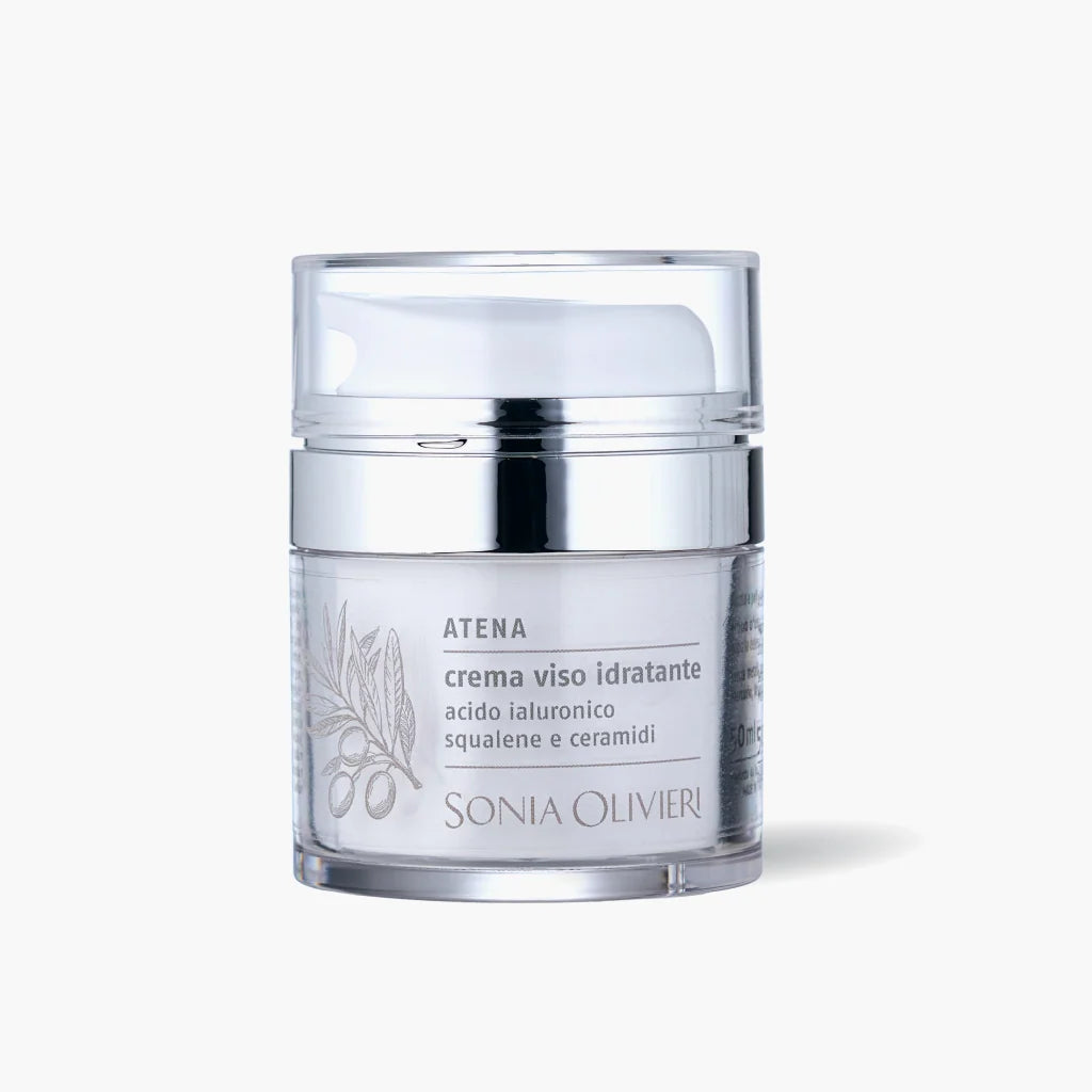 ATENA Crema viso idratante con acido ialuronico, squalene e ceramidi 50ml