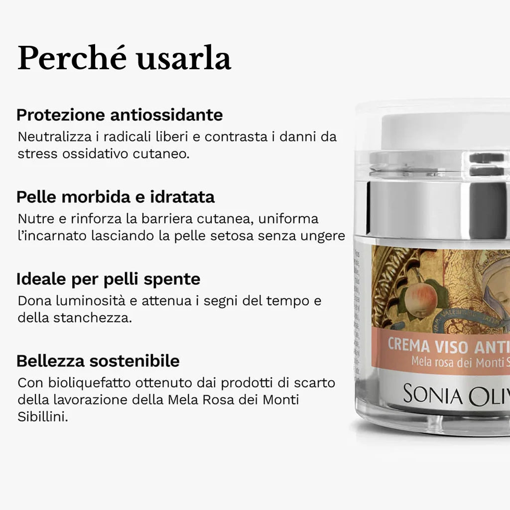 Crema Viso Anti-Stress Mela Rosa dei Monti Sibillini 50ml