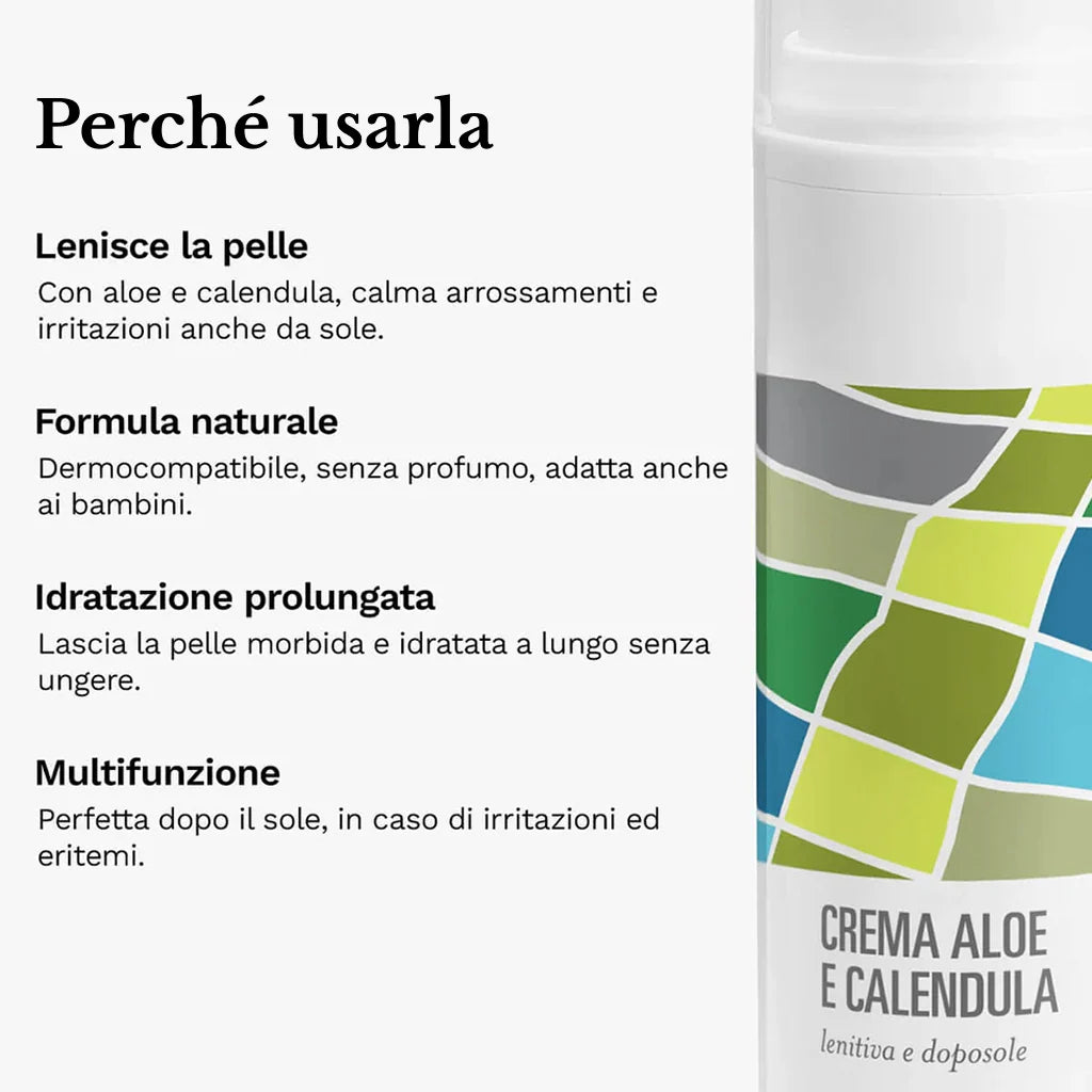 Crema lenitiva Aloe e Calendula 200 ml