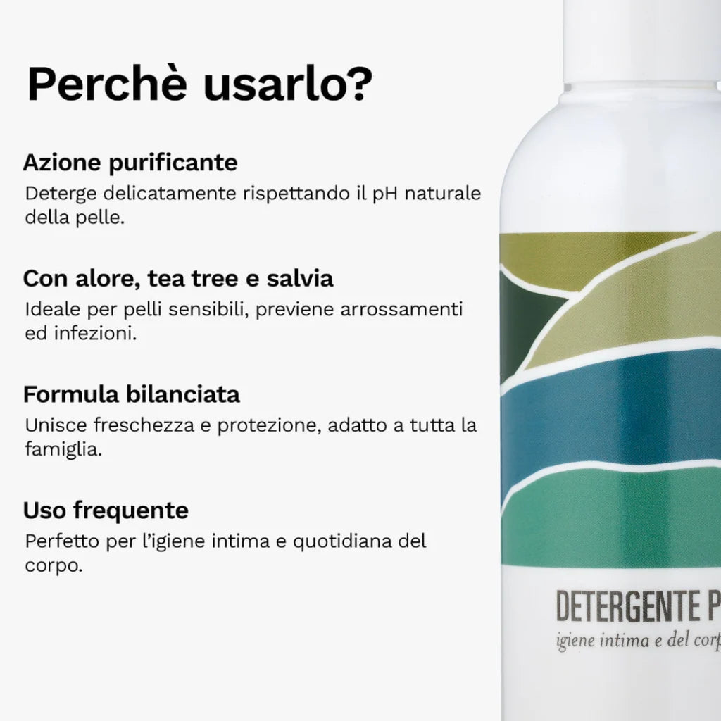 Detergente Ph 4,5 a base di Salvia, Aloe e Tea Tree 200 ml