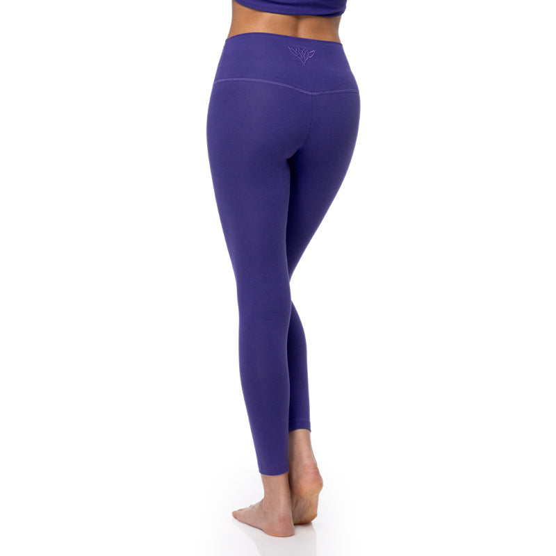 High-Waisted Yoga Leggings With Embroidery - Microdream