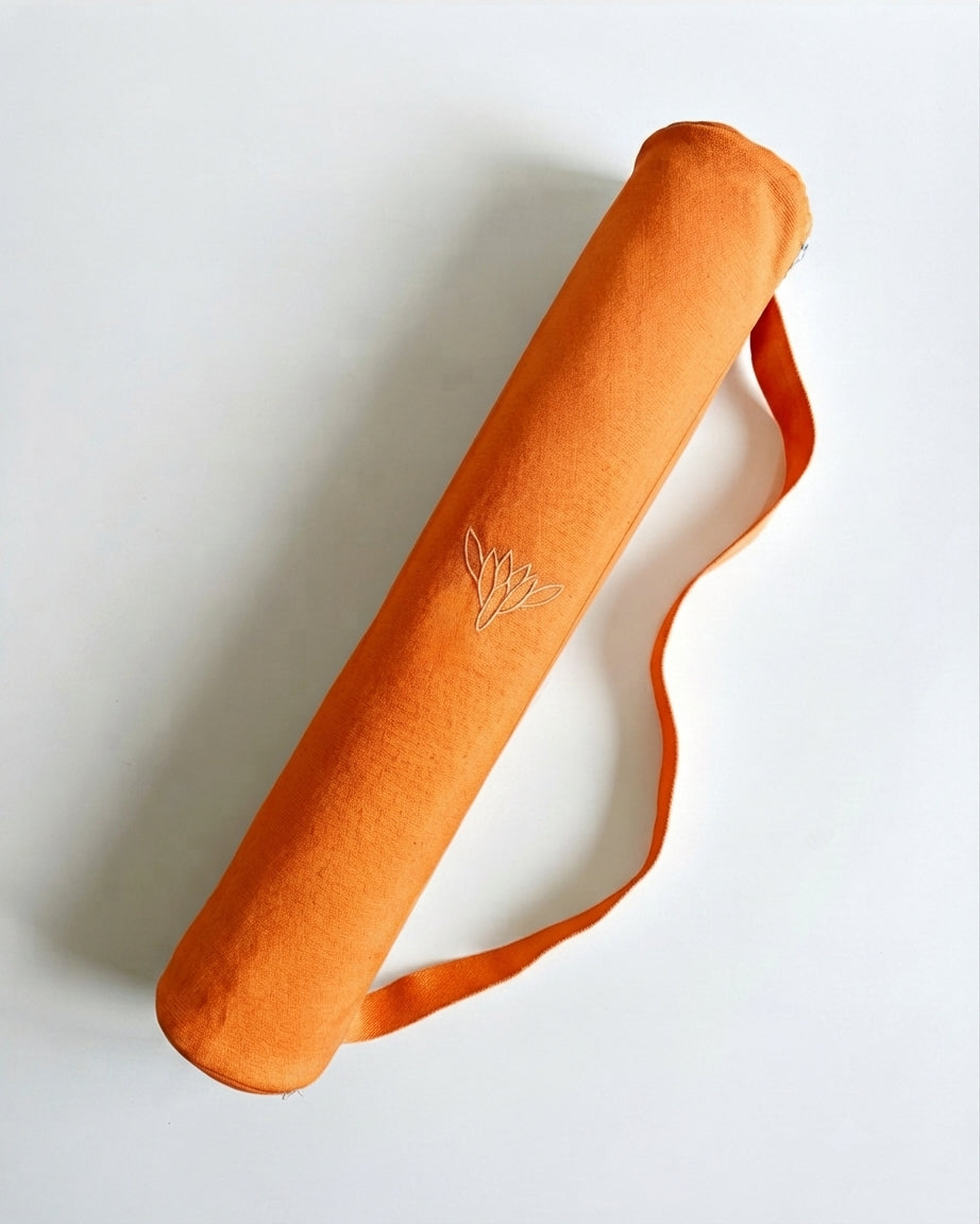 Yoga Mat bag in cotton with embroidery
