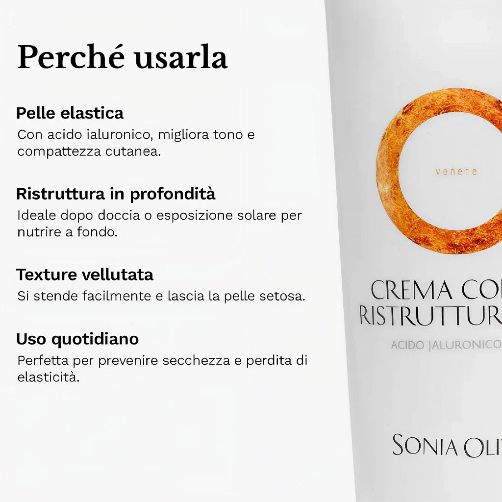 VENERE Crema Corpo Ristrutturante con Acido Ialuronico BPM 250 ml
