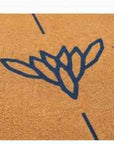 Tappetino yoga YOGAESSENTIAL  in sughero con disegno Mandala BLU e logo